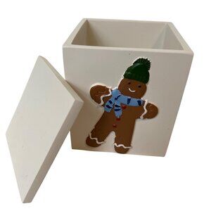 Wondershop Gingerbread Canister with Lid Christmas Holiday 4 X 4 Bathroom